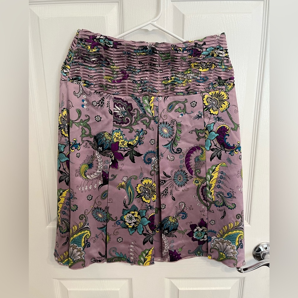 Kenzie floral silk skirt